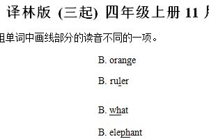 2024-2025学年江苏省淮安市洪泽区实验小学等四校联考译林版（三起）四年级上册11月期中测试英语试卷（含解析）