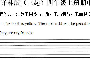 2024-2025学年江苏省泰州市兴化市译林版（三起）四年级上册期中测试英语试卷（含解析）