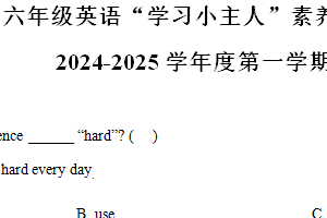 2024-2025学年江苏省南通市崇川区部分学校译林版（三起）六年级上册期中测试英语试卷（含解析）