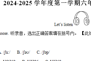 2024-2025学年江苏省宿迁市沭阳县译林版（三起）六年级上册期中测试英语试卷（含解析）