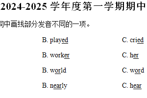 2024-2025学年江苏省宿迁市宿城区译林版（三起）（2012）六年级上学期期中英语质量调研试卷（含解析）