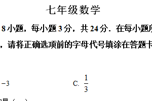 江苏省扬州市江都区2024-2025学年七年级上学期数学期末试卷（含解析）