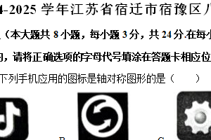 江苏省宿迁市宿豫区2024-2025学年八年级上学期期末数学试卷（含解析）