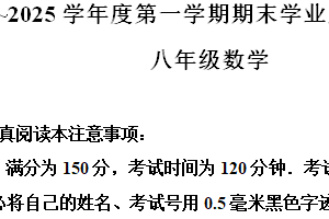 江苏省南通市2024-2025学年上学期 八年级上学期数学期末试卷（含解析）