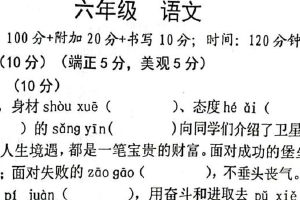 江苏省镇江市丹阳市里庄中心小学2024-2025学年六年级上学期期末语文试题（含答案）