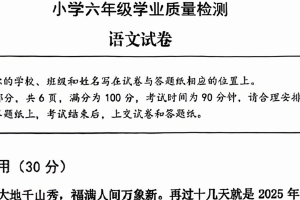 江苏省连云港市灌云县2024-2025学年六年级上学期期末语文试题（含答案）
