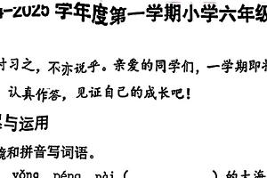 江苏省徐州市云龙区2024-2025学年六年级上学期期末语文试题（含答案）