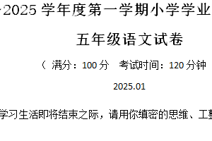 2024-2025学年江苏省扬州市高邮市统编版五年级上册期末监测语文试卷（含解析）