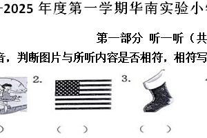 江苏镇江丹阳市华南教育集团2024-2025学年五年级上学期期末英语试题（含答案+听力音频）
