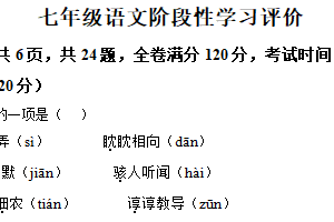 江苏省镇江市句容市2024-2025学年七年级上学期期末语文试题（含解析）