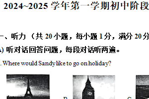 江苏省镇江市2024-2025学年八年级上学期期末英语试题（含解析）