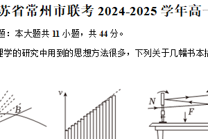 江苏省常州市联考2024-2025学年高一（上）期末物理试卷（含解析）