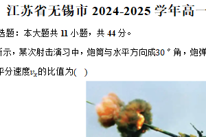 江苏省无锡市2024-2025学年高一（上）期末物理试卷（含解析）