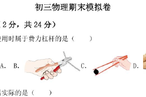 江苏省南京市金陵中学河西分校2024-2025学年九年级上学期物理期末模拟试卷（含答案）