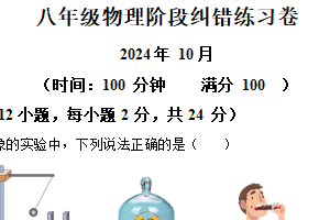 江苏省扬州市高邮市2024-2025学年八年级上学期期末学业质量监测物理试题（含解析）