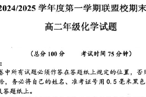 江苏省盐城市联盟校2024-2025学年高二上学期1月期末联考化学试卷（含答案）