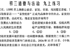 江苏省南通市通州区二甲中学2024-2025学年九年级上学期期末道德与法治试卷（含答案）