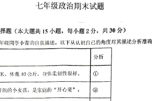 江苏省徐州市沛县第五中学联盟学区2024-2025学年七年级上学期1月期末道德与法治试题（含答案）