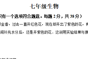 江苏省扬州市宝应县2024-2025学年七年级上学期期末生物试题（含解析）