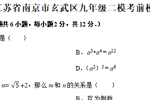 2025年江苏省南京市玄武区中考二模考前模拟考试（含解析）