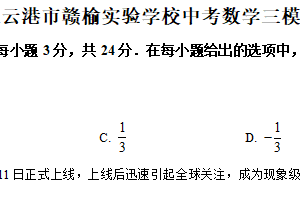 2025年江苏省连云港市赣榆实验学校中考数学三模试卷（含解析）