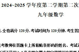 2025年江苏省南京市联合体中考二模数学试卷（含解析）