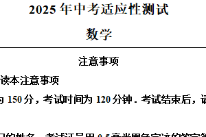 2025年江苏省南通市启东市中考二模数学试题（含解析）