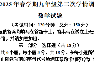 2025年江苏省泰州市姜堰区中考二模数学试卷（含解析）