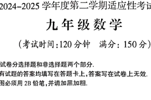 2025年江苏省泰州市靖江市中考二模数学试题（含答案）