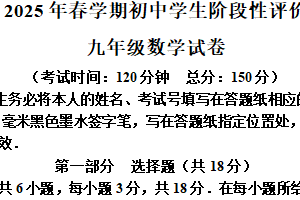 2025年江苏省泰州市兴化市中考二模数学试题（含解析）