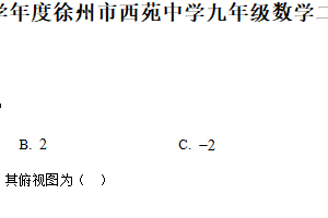 2025年江苏省徐州市西苑中学九年级中考数学——二检模拟试卷（含解析）