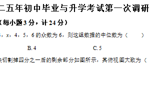 2025年江苏省盐城市盐都区部分校中考一模数学试题（含解析）
