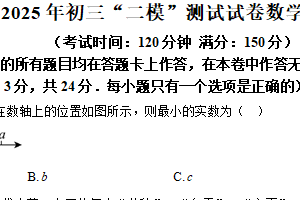 2025年江苏省扬州市宝应县中考二模数学试题（含解析）