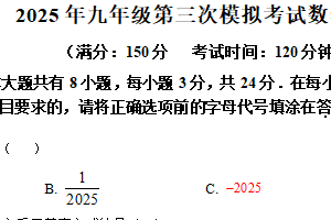 2025年江苏省扬州市仪征市实验中学教育集团九年级中考三模数学试题（含解析）