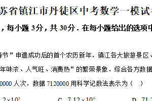 2025年江苏省镇江市丹徒区中考数学一模试卷（含解析）