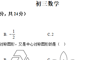 江苏省淮安市开明中学2024-2025学年九年级下学期一模数学卷（含解析）