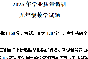 江苏省连云港市海州区2024-2025学年九年级 中考数学一模试卷（含解析）