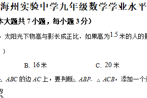 江苏省连云港市海州区2024-2025学年九年级下学期月考数学试卷（含解析）