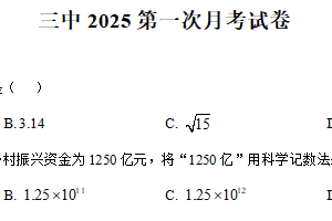 江苏省南通市田家炳初级中学（原第三中学）2024-2025学年九年级下学期3月考数学试卷（含解析）