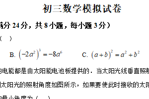 江苏省苏州市高新区实验学校2024-2025九年级下学期模拟考数学试卷（含解析）