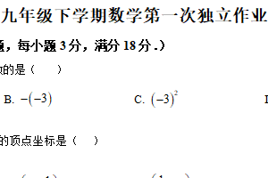 江苏省泰州市姜堰区第一教研站联考2024-2025学年九年级下学期3月月考数学试题（含解析）