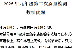 江苏省徐州市新沂市2025年中考二模数学试题（含解析）