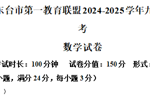 江苏省盐城市东台市第一教育联盟2024-2025学年九年级下学期5月月考数学试题（含解析）