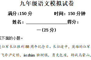 2025年5月江苏省南通市海安城南实验中学中考模拟语文试题（含解析）