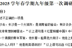 2025年江苏省连云港市灌南县部分校第一次检测语文试题（含解析）