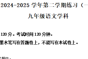2025年江苏省南京市建邺区中考一模语文试题（含解析）