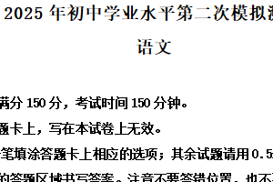 2025年江苏省宿迁市泗阳县二模语文试题（含解析）