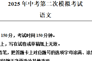 2025年江苏省宿迁市宿城区中考二模语文试题（含解析）