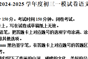 2025年江苏省宿迁市中考模拟语文试题（含解析）