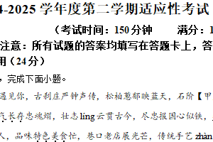 2025年江苏省泰州市靖江市中考一模语文试题（含解析）
